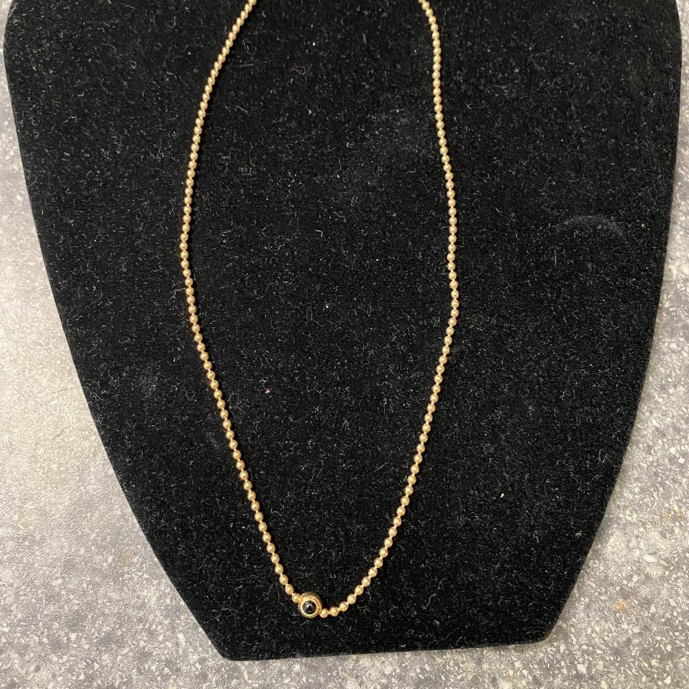 Avon Ball Chain with black stone